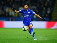 LEICESTER, ENGLAND - MAY 18:  Riyad Mahrez of Leicester City during the Premier League match between Leicester City and Tottenham Hotspur at The King Power Stadium on May 18, 2017 in Leicester, England.  (Photo by Tony Marshall/Getty Images)